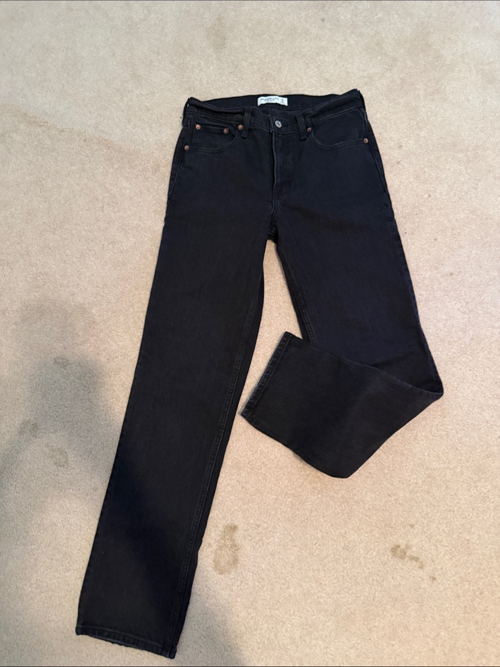 Classic Black Straight-Leg Jeans